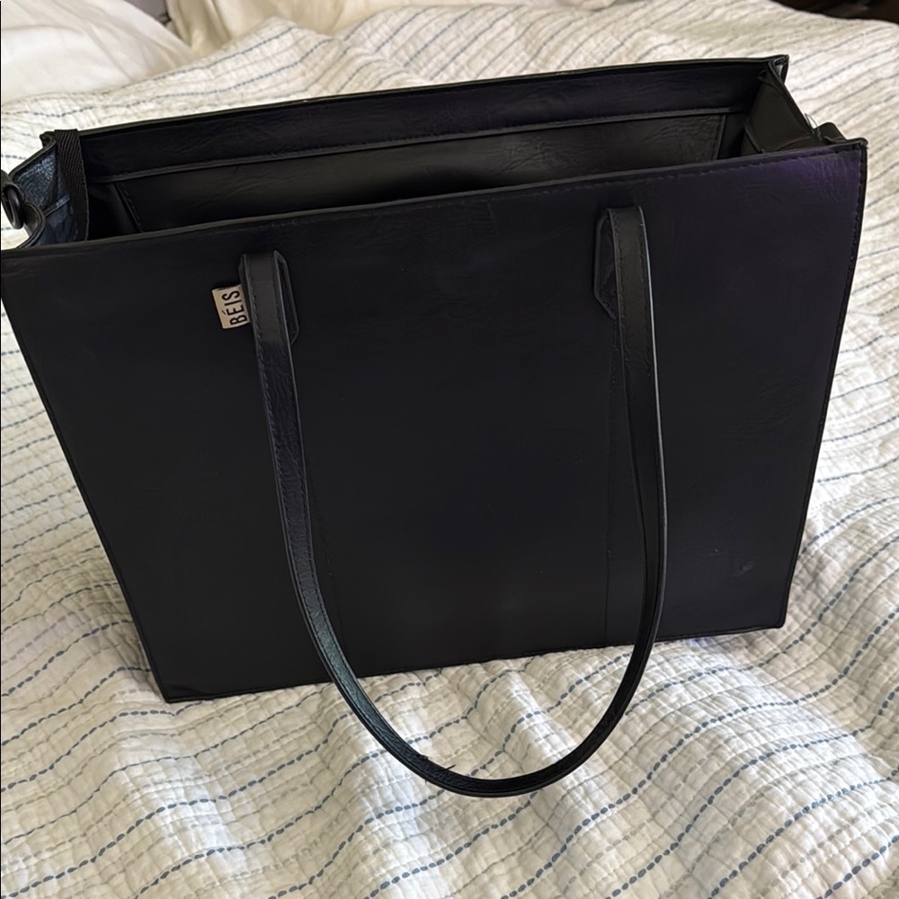 Pre-Loved Bei's Elegant Black Work Tote Bag